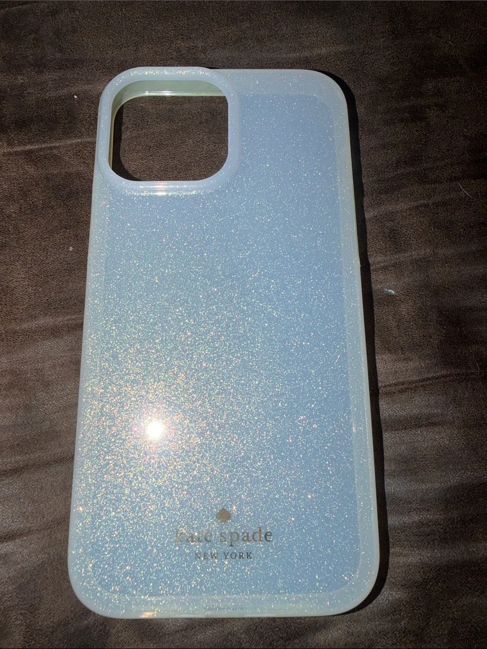 kate spade Light Blue Iridescent Glitter iPhone Case